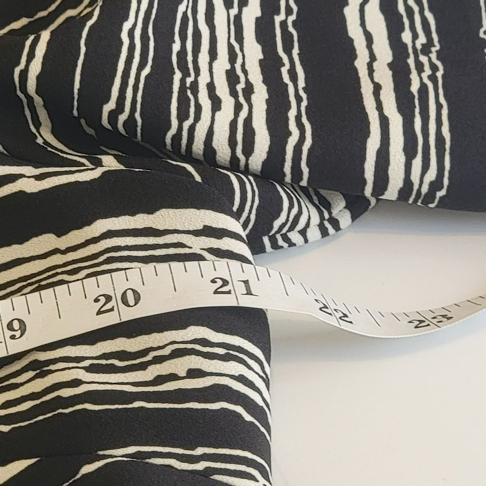Preston & York Women's 16 Dress, Black & White Striped w/Geometric Print EUC - Picture 8 of 10